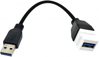USB3.0 Keystone Jack Insert Cable for Wall Plate Outlet Panel
