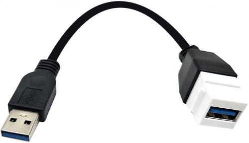 USB3.0 Keystone Jack Insert Cable for Wall Plate Outlet Panel