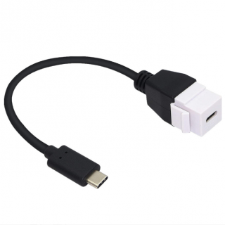 USB C Male to Female Insert Cable for Wall Plate Outlet Panel