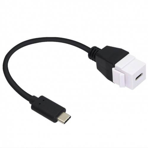 USB C Male to Female Insert Cable for Wall Plate Outlet Panel
